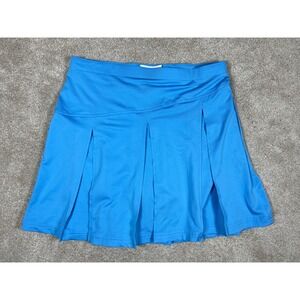 Greg Norman Perfect Fit Golf Skort 10 Blue Pleated Athletic Skirt Retro Preppy